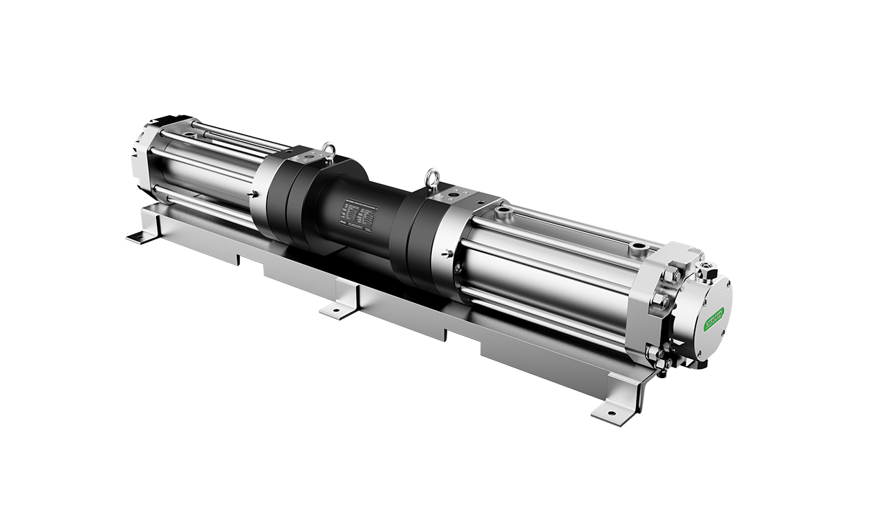 雙極單作用液驅(qū)氣體增壓器